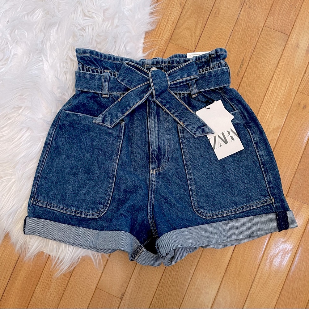 High-Waisted Paperbag Shorts